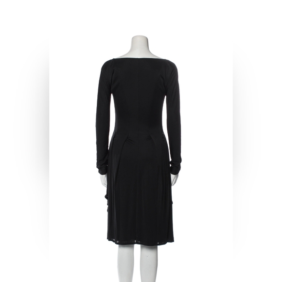 Perfect Vintage 2007 "Elizabeth Howe" ALEXANDER MCQUEEN Black Midi Dress 6 IT42 - Picture 3 of 5